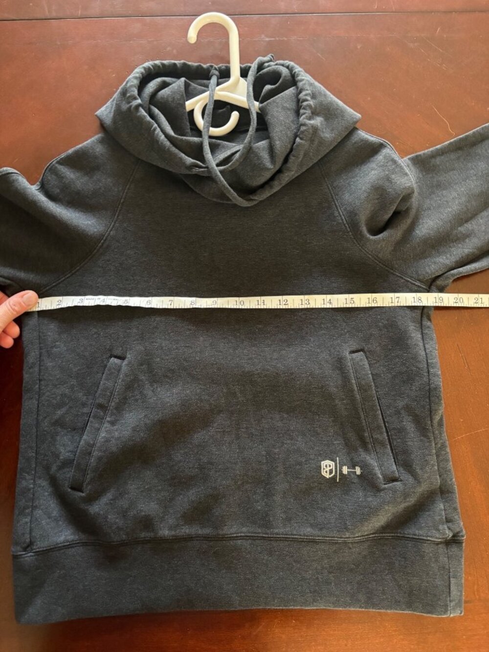 Born Primitive x Savage Barbell Hoodie Pullover Athletic Charcoal Gray Size M - Picture 7 of 8